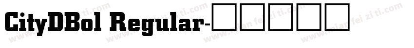 CityDBol Regular字体转换